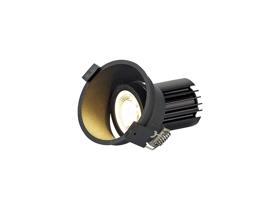 DM201744  Bania A 12 Powered by Tridonic  12W 4000K 1200lm 12° CRI>90 LED Engine, 350mA Black Adjustable Recessed Spotlight, IP20